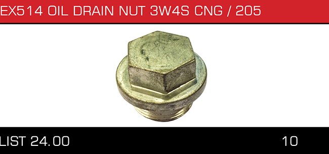 EX514 OIL DRAIN NUT 3W4S CNG 205